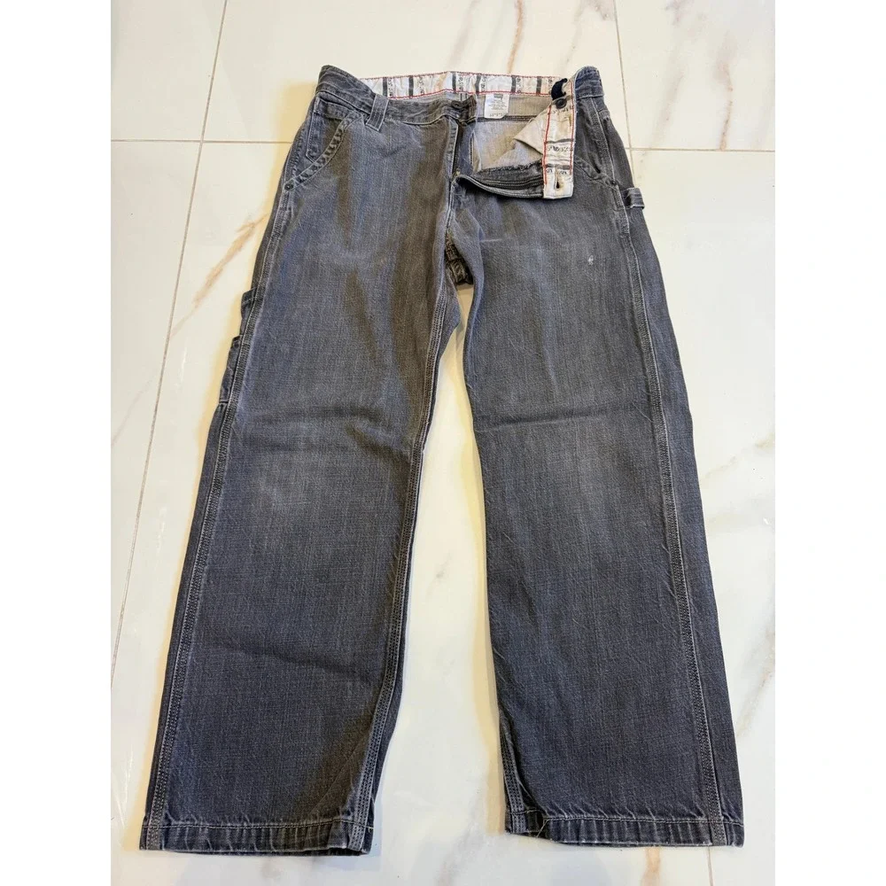 Vintage Levis Carpenter Jeans Mens 33x28 Faded Black Denim Relaxed Fit Pants